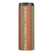 Boho Leaf Pattern Rustikale Wohngestaltung Thermosbecher (Rückseite)