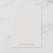 Boho Leaf Taupe Earring Juwelier Display Visitenkarte (Rückseite)