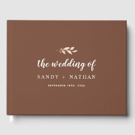 Boho Leaf Wedding Guest Book Gästebuch