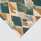 Boho Leaves and Geometric Shapes Seidenpapier (Detail)
