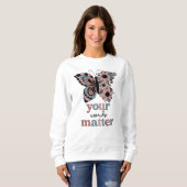 Boho lehren Squad Motivierend, maßgeschneiderter L Sweatshirt (Vorne ganz)