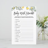 Boho Lemon Baby Word Scramble Baby Showspiel (Stehend Vorderseite)