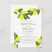 Boho Lemon Bridal Shower Einladungen (Vorne/Hinten)