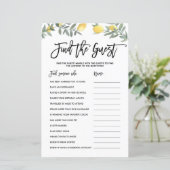 Boho Lemon Finden Sie das Gästebuchspiel (Stehend Vorderseite)