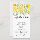 Boho Lemon Hochzeitsankündigung Einladung Evite (Vorderseite)