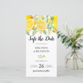 Boho Lemon Hochzeitsankündigung Einladung Evite (Stehend Vorderseite)