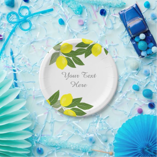 Boho Lemon Party Decorpapierplatte Pappteller (Party)