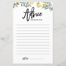 Boho Lemon Ratschlag für die Mama, Baby Shower zu 