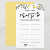 Boho Lemon wie alt war Mama Fotos Baby Showspiel (Vorne/Hinten)