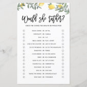 Boho Lemon würde Mama eher Baby Showspiel (Vorderseite)