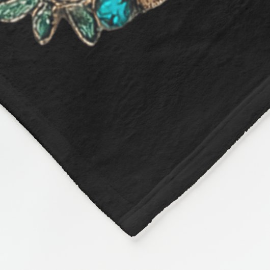 Boho Leopard Christmas Tree Cheetah Print Coquette Fleecedecke (Ecke)