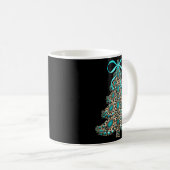 Boho Leopard Christmas Tree Cheetah Print Coquette Kaffeetasse (VorderseiteRechts)