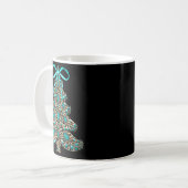 Boho Leopard Christmas Tree Cheetah Print Coquette Kaffeetasse (Vorderseite Links)