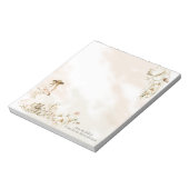 Boho Leopard | Lady Floral Brautparty Gevor Notizblock (Rotiert)