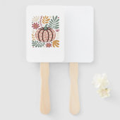 Boho Leopard Pumpkin Fall � Retro Autumn Floral Ha Fächer (Vorne und Hinten)