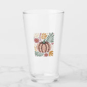 Boho Leopard Pumpkin Fall � Retro Autumn Floral Ha Glas (Vorderseite)
