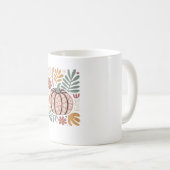 Boho Leopard Pumpkin Fall � Retro Autumn Floral Ha Kaffeetasse (VorderseiteRechts)