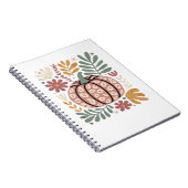 Boho Leopard Pumpkin Fall � Retro Autumn Floral Ha Notizblock (Rechte Seite)