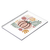 Boho Leopard Pumpkin Fall � Retro Autumn Floral Ha Notizblock (Linke Seite)