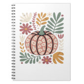 Boho Leopard Pumpkin Fall � Retro Autumn Floral Ha Notizblock (Vorderseite)
