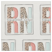 Boho Leopard Registered Nurse Stoff (Nahaufnahme)