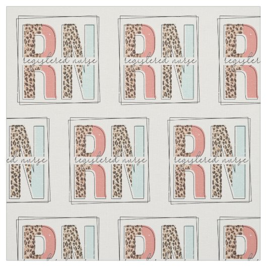 Boho Leopard Registered Nurse Stoff (Muster)