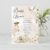 Boho Leopard | Tropisches Brautparty der Frau Einladung (Stehend Vorderseite)