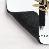 Boho Letter P Monogram Palm Blätter Tropical Mousepad (Ecke)