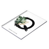 Boho Letter Q Monogram Tropical Monstera Leaf Notizblock (Linke Seite)