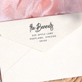 Boho Letting Familienname & Rücksendeadresse Permastempel