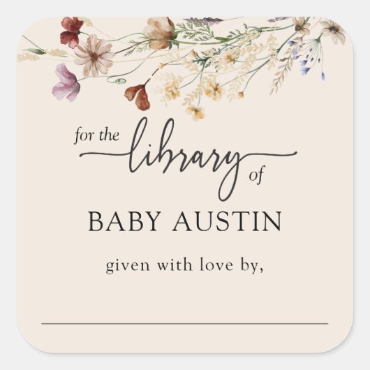 Boho Library Sticker (Vorderseite)