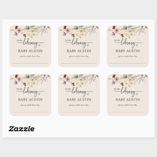 Boho Library Sticker (Blatt)