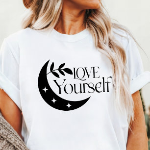 Boho Lieb Dich Selbst Halbmond Inspirierend Tri-Blend Shirt