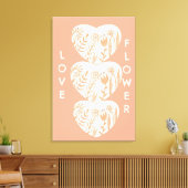 Boho Liebe Blume Herz Leinwanddruck (Insitu (Wohnzimmer))