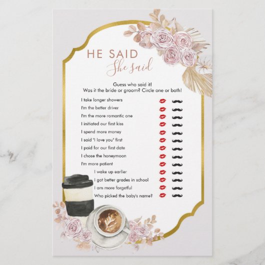 Boho Liebe braut Brautparty Er sagte sie sagte (Vorderseite)