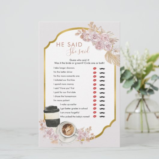 Boho Liebe braut Brautparty Er sagte sie sagte (Stehend Vorderseite)