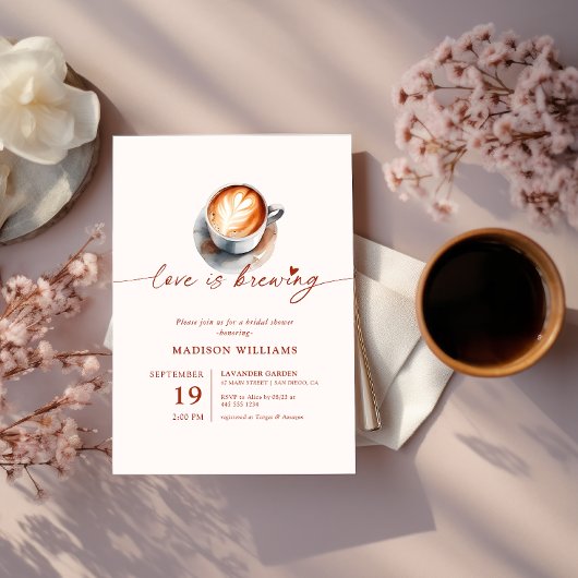 Boho Liebe braut Brautparty-Kaffee Einladung