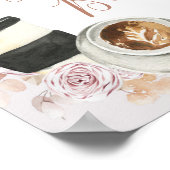 Boho Liebe Brewing Brautparty Guest Book Sign Poster (Ecke)