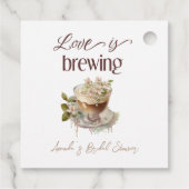 Boho Liebe bricht Blumenbrunch Brautparty Brunch Geschenkanhänger (Rückseite)