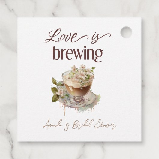 Boho Liebe bricht Blumenbrunch Brautparty Brunch Geschenkanhänger (Rückseite)