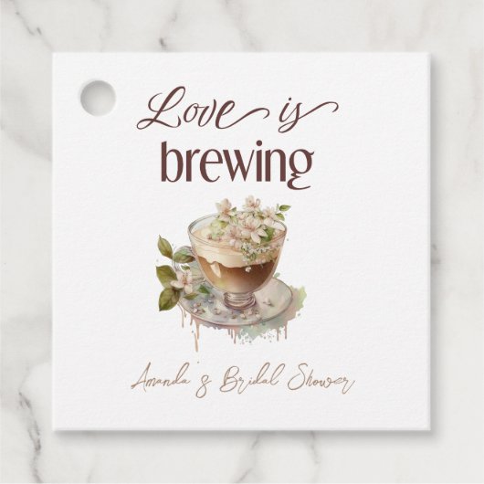 Boho Liebe bricht Blumenbrunch Brautparty Brunch Geschenkanhänger (Vorderseite)