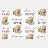 Boho Liebe bricht Blumenbrunch Brautparty Brunch Geschenkpapier Set (Vorderseite 3)