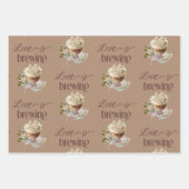 Boho Liebe bricht Blumenbrunch Brautparty Brunch Geschenkpapier Set (Vorderseite 2)