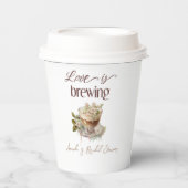 Boho Liebe bricht Blumenbrunch Brautparty Brunch Pappbecher (Vorderseite)