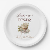 Boho Liebe bricht Blumenbrunch Brautparty Brunch Pappteller (Vorderseite)