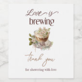 Boho Liebe bricht Blumenbrunch Brautparty Brunch Weinetikett (Einzelnes Label)