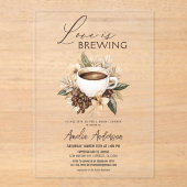 Boho Liebe bricht Brautparty Acryleinladungen (Vorderseite)