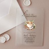 Boho Liebe bricht Brautparty Acryleinladungen