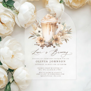 Boho Liebe bricht Brautparty Acryleinladungen