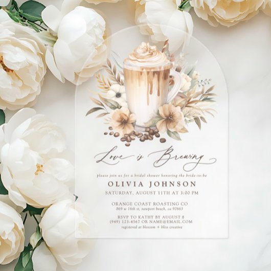 Boho Liebe bricht Brautparty Acryleinladungen